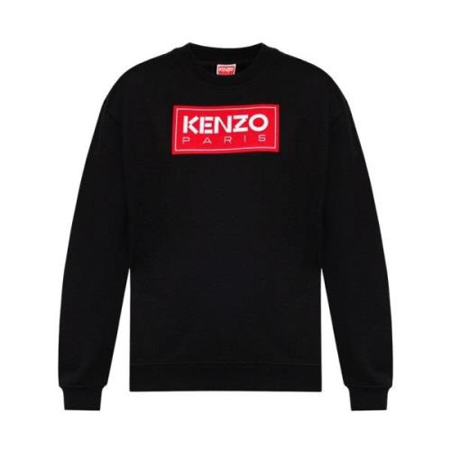 Kenzo Sweatshirt med logotyp Black, Dam