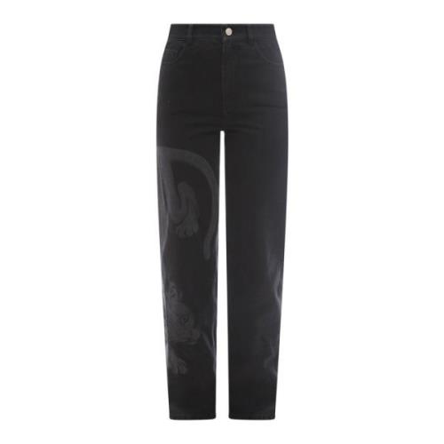 Krizia Slim-fit Jeans Black, Dam