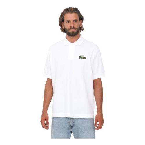 Lacoste Randig Polotröja för Män och Kvinnor White, Herr