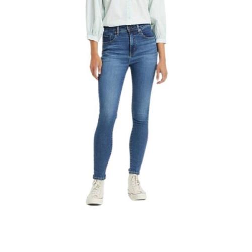 Levi's Hög Midja Skinny Jeans Blå Våg Blue, Dam