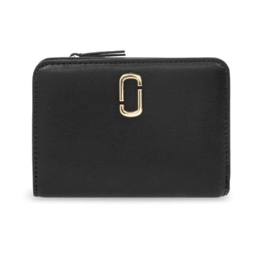 Marc Jacobs ‘The J Marc Mini’ läderplånbok Black, Dam