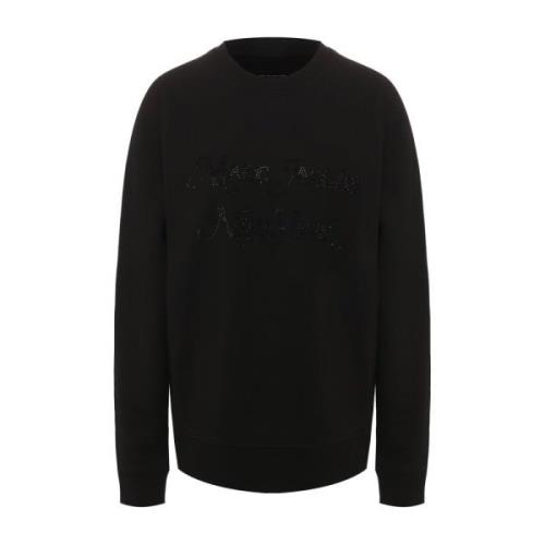 Marc Jacobs Stilren Rhinestone Logo Sweatshirt Black, Dam