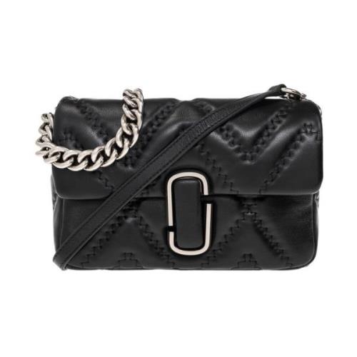 Marc Jacobs ‘The J Marc’ quiltad axelväska Black, Dam