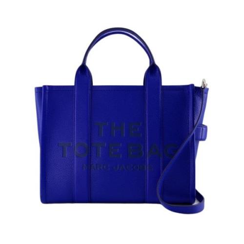 Marc Jacobs Blå Läder Medium Tote med Avtagbar Crossbody Blue, Dam