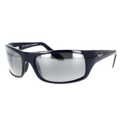 Maui Jim Polariserade Peahi Solglasögon med Wraparound Ram Black, Unis...