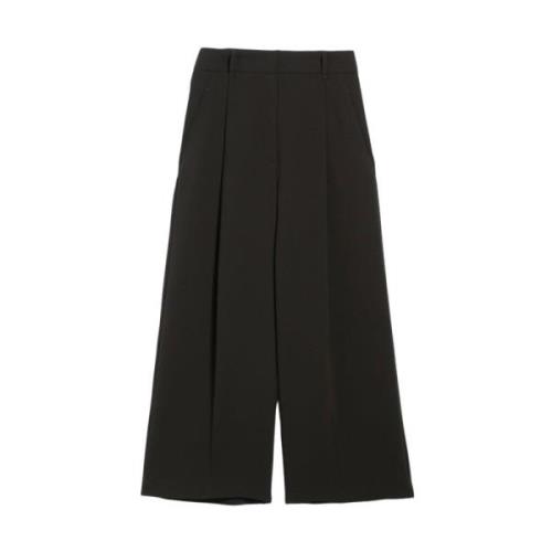 Max Mara Byxor med vida ben Black, Dam