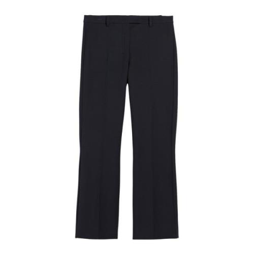 Max Mara Svarta Flarebyxor i Bomullsblandning Black, Dam