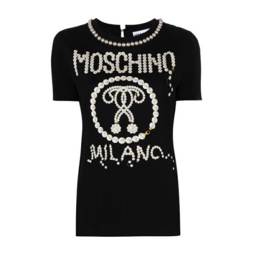 Moschino Rockande Svart T-shirt Black, Dam