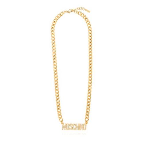 Moschino Logohalsband Yellow, Dam