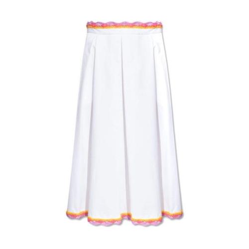 Moschino Stilig Midi Kjol för Kvinnor White, Dam