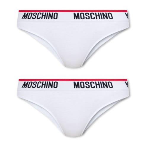 Moschino Märkeskalsonger 2-pack White, Dam