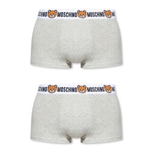 Moschino Märkesboxers 2-pack Gray, Herr