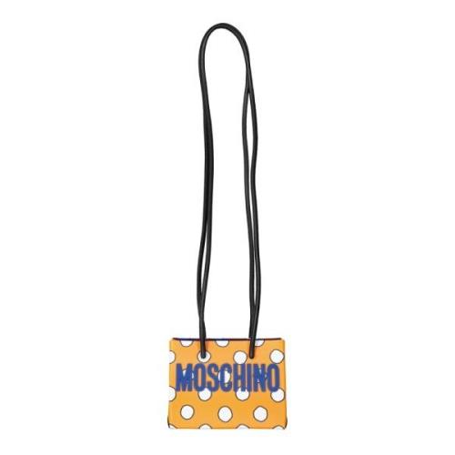 Moschino Fashionista Läder Mini Väska Orange, Dam
