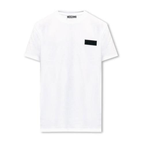 Moschino T-shirt med logotyp White, Herr