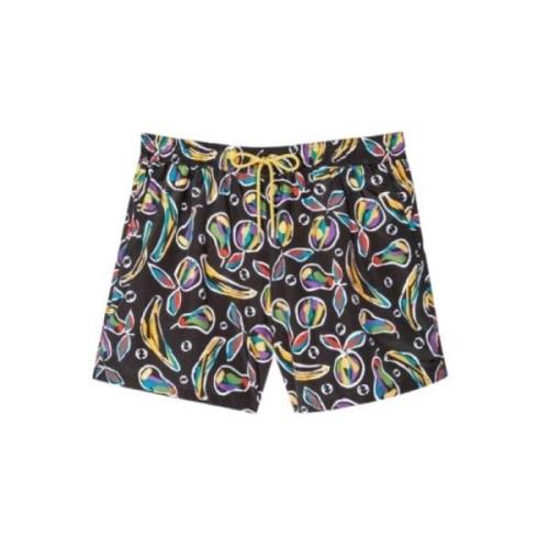 Paul Smith Badkläder Badshorts med A Fruit Print Black, Herr