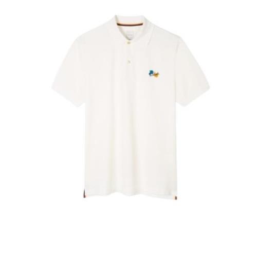 Paul Smith Färgsprej Polo Tröja White, Herr