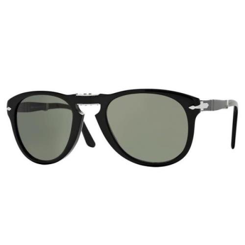 Persol Black Folding Sunglasses Po0718 Black, Unisex