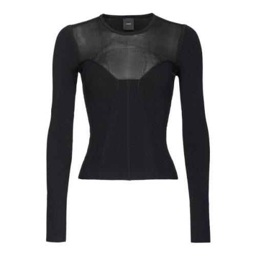 Pinko Long Sleeve Tops Black, Dam