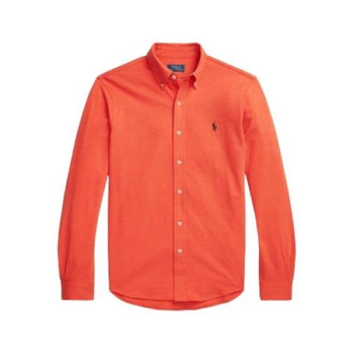 Polo Ralph Lauren Klassisk Bomullspiké Skjorta Orange, Dam