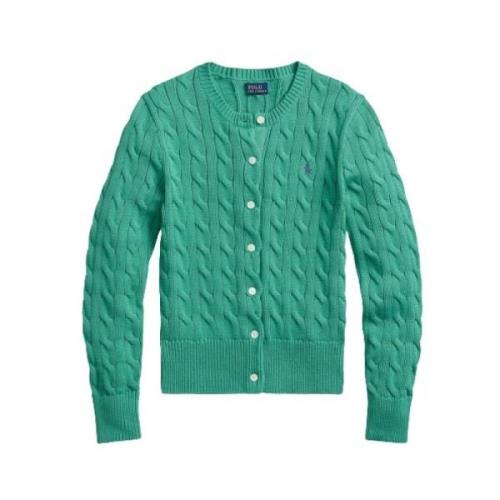 Polo Ralph Lauren Grön Cable Knit Cardigan Green, Dam