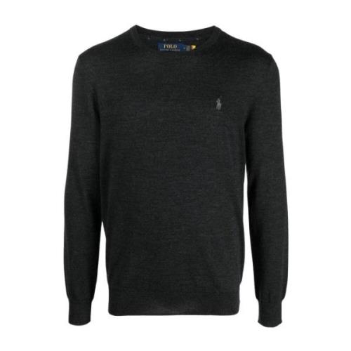 Polo Ralph Lauren Herrstickad Tröja med Rund Hals Black, Herr