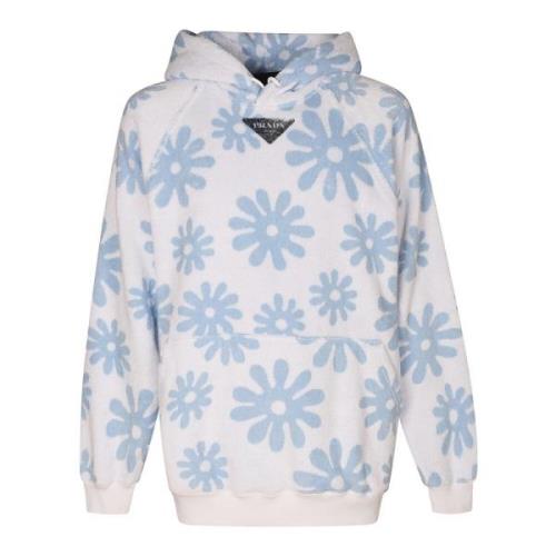 Prada Blå Hoodies för Män Blue, Herr