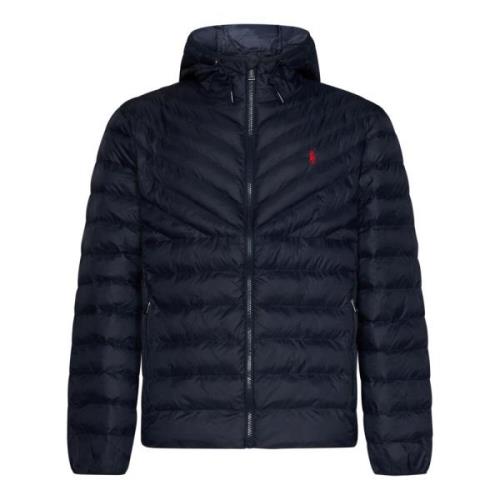 Ralph Lauren Stilfull Blå Quiltad Jacka för Män Black, Herr