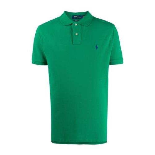 Ralph Lauren Grön Polo Skjorta med Broderad Logotyp Green, Herr