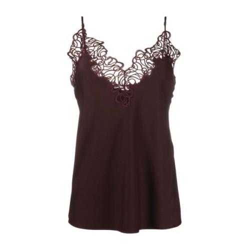 Stella McCartney Spets Cami Topp Brown, Dam