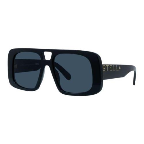 Stella McCartney Blank Svart/Rök Sc40049I Solglasögon Black, Unisex