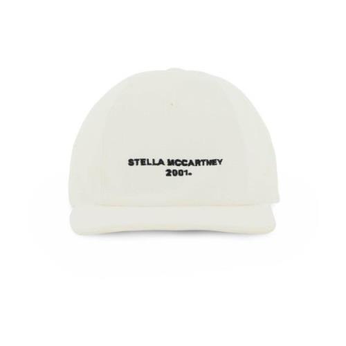 Stella McCartney Logo Baseball Cap, Vit Bomullskanvas White, Dam