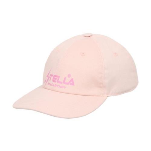 Stella McCartney Rosa Baseballkeps med Logotyp Pink, Dam