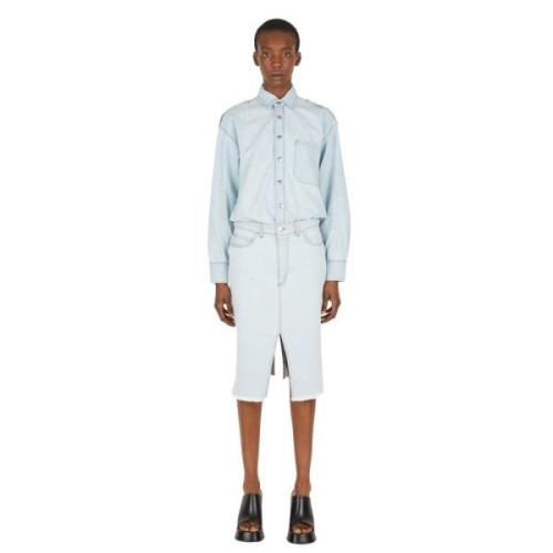 Stella McCartney Denim Skjortklänning Blue, Dam