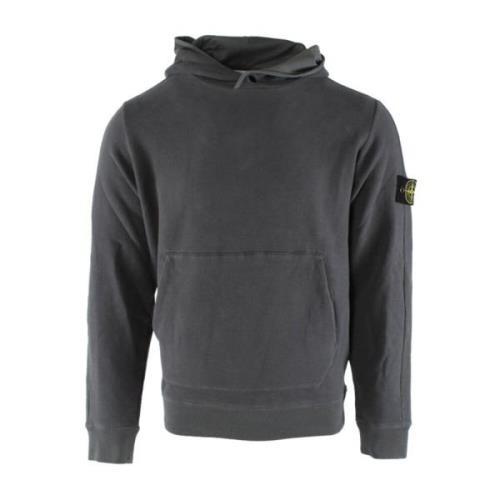 Stone Island Grå Bomullsblandning Herrtröja Gray, Herr