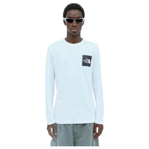 The North Face Logo Print Långärmad T-shirt White, Herr