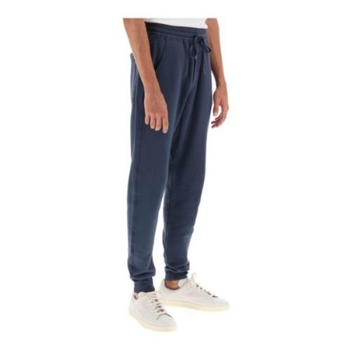 Tom Ford Joggers i fleece-back bomull med elastisk midja Blue, Herr