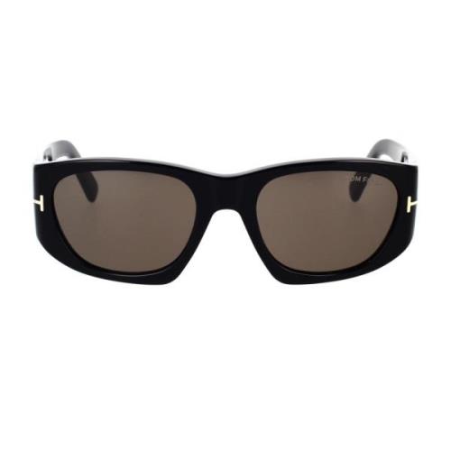 Tom Ford Klassiska fyrkantiga solglasögon Black, Unisex