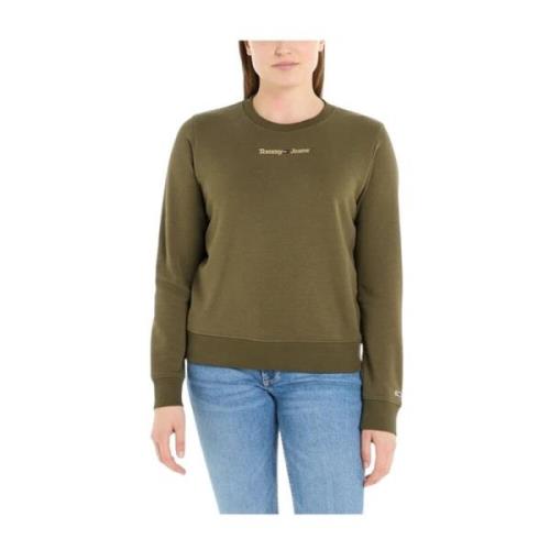 Tommy Hilfiger Guld Linear Sweatshirt Green, Dam