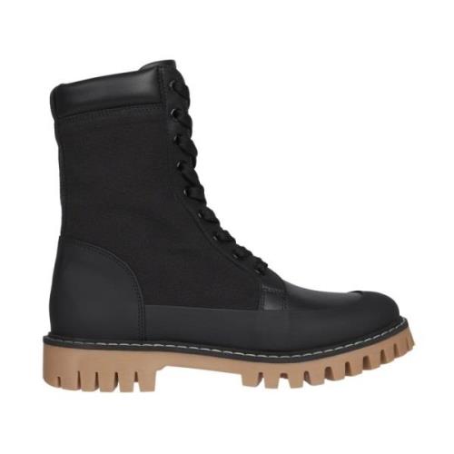 Tommy Hilfiger Avslappnad Snörning Boot Black, Dam