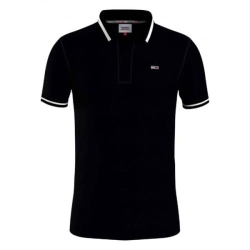 Tommy Hilfiger Svart Tippad Stretch Polo Skjorta Black, Herr