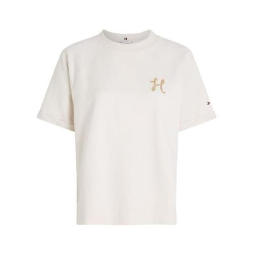 Tommy Hilfiger Enkel och elegant T-shirt med korta ärmar och broderad ...