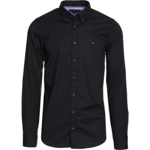 Tommy Hilfiger Stretch Slim Fit Skjorta Black, Herr