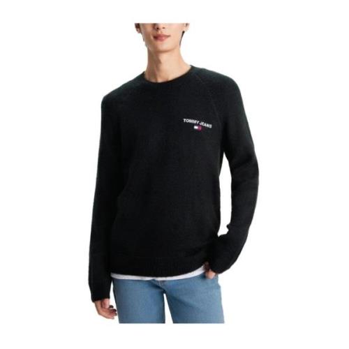 Tommy Hilfiger Raglan Stickad Tröja Black, Herr