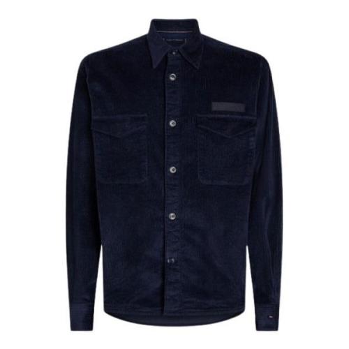 Tommy Hilfiger Corduroyskjorta med knappfickor Blue, Herr