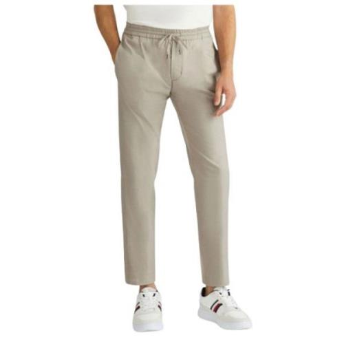 Tommy Hilfiger Slimmad Elastisk Midja Hampton Byxor Beige, Herr