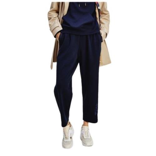 Tommy Hilfiger Marinblåa Joggingbyxor med Justerbar Midja Blue, Herr