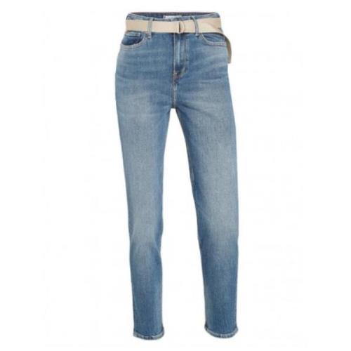 Tommy Hilfiger Gramercy Mom Jeans i återvunnen stretchdenim Blue, Dam