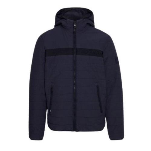 Tommy Hilfiger Huva Pufferjacka med Subtil Elastisk Avslutning Blue, H...