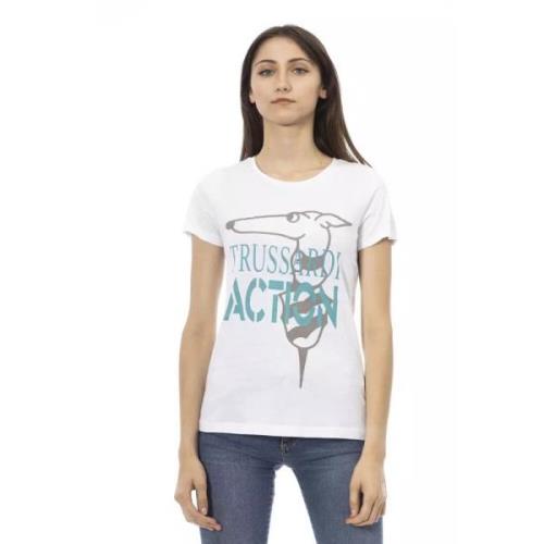 Trussardi Action Vit Bomull T-shirt White, Dam