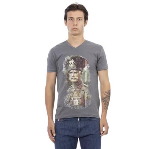 Trussardi Action Grå V-Hals T-Shirt Gray, Herr